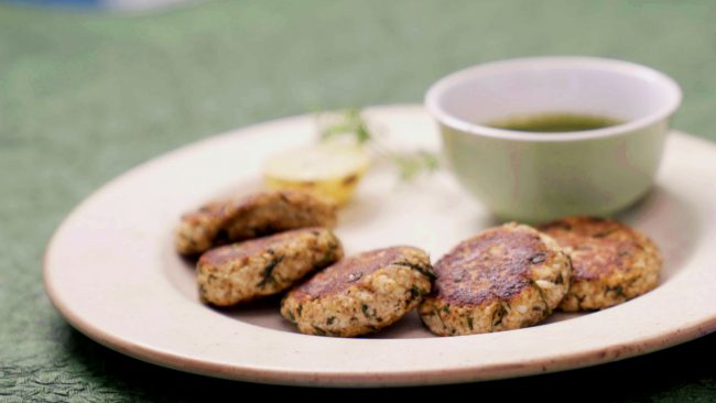 Healthy Paneer Pudina Tikki